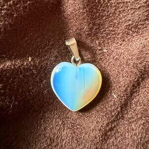 Elegant Heart-Shaped Natural Stone Pendant